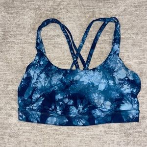 lululemon athletica Blue Tie-Dye Sports Bra